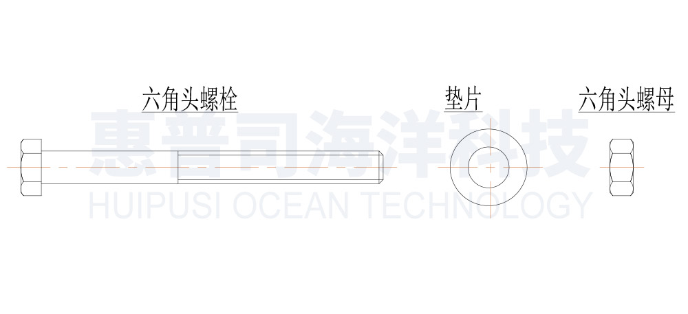 3D型船用橡胶护舷相关配件