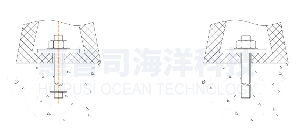 D型橡胶护舷安装示意图