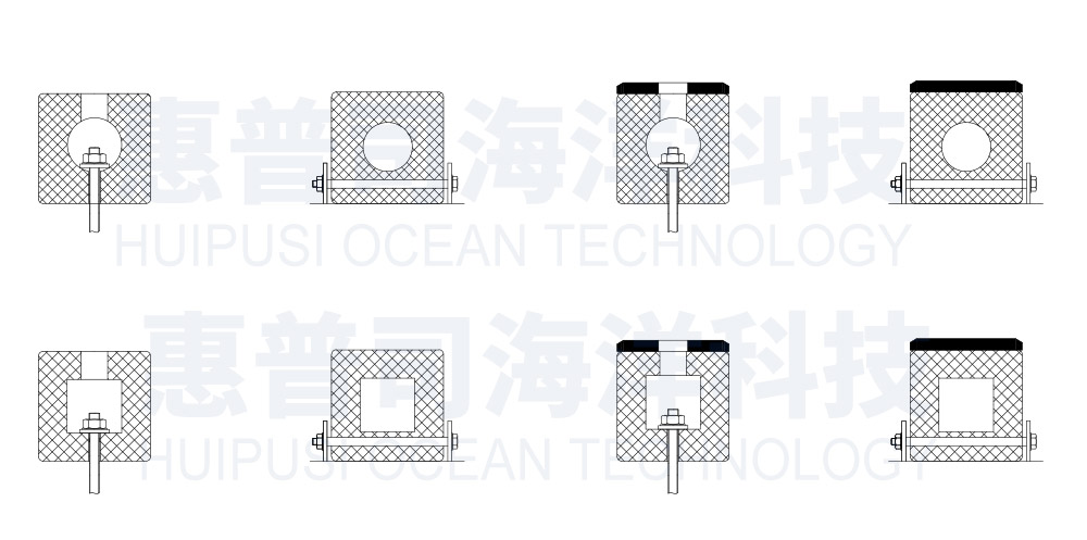 方型橡胶护舷安装示意图